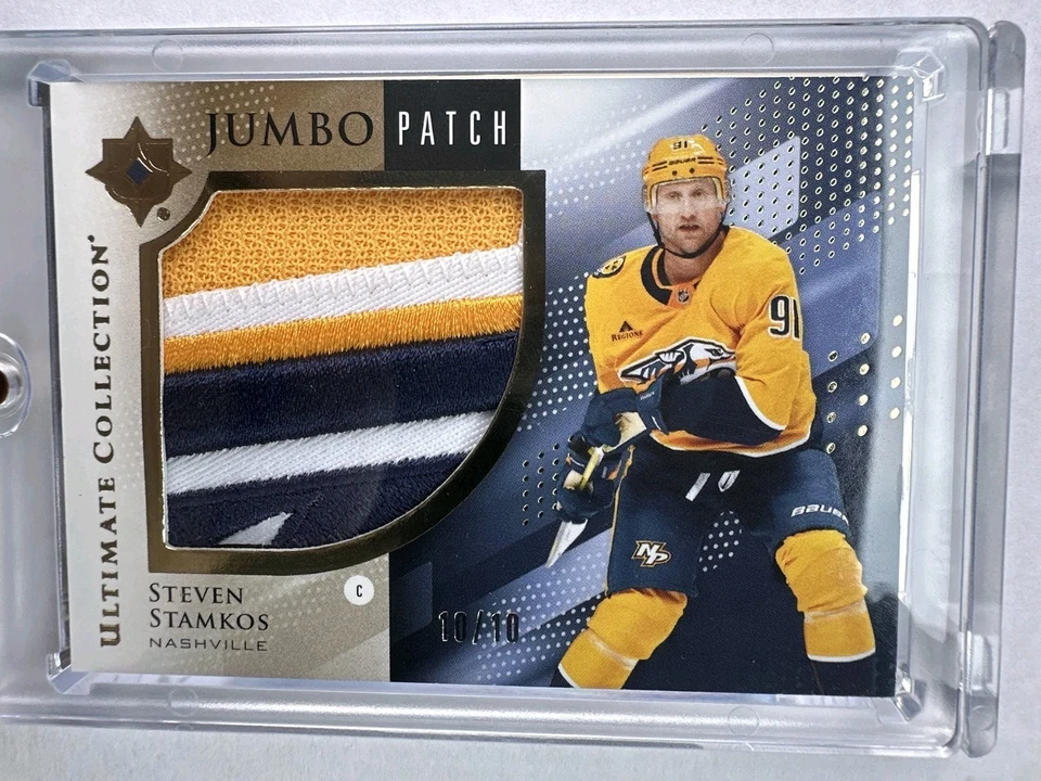 2024/25 Upper Deck Ultimate Steven Stamkos Jumbo Patch #/10 3CLRS - Image 1 of 1
