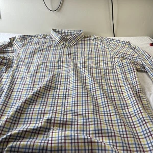 Duluth Trading Co Men’s Button Front Cotton Plaid Long Sleeve Shirt 3XL - Picture 1 of 10