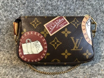 Authentic LOUIS VUITTON Monogram Patch Mini Pochette Accessoires Pouch M95804 - Image 1 of 4