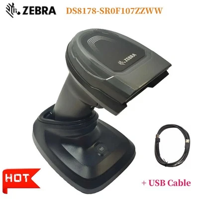 Zebra DS8178-SR0F107ZZWW Wireless Bluetooth 2D Barcode Scanner Cradle USB Kabel - Bild 1 von 4
