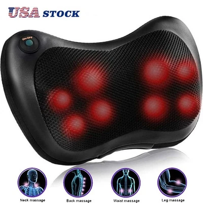 Shiatsu Shoulder Neck and Back Massager Pillow with Heat Deep Kneading Cushion - Image 1 of 4