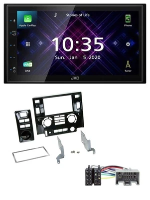 JVC DAB 2DIN MP3 Bluetooth USB Autoradio für Land Rover Defender Klavierlack 10- - Bild 1 von 4