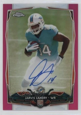 2014 Topps Chrome BCA Pink Refractor Rookie Auto /75 Jarvis Landry #177 Auto RC - Image 1 of 2
