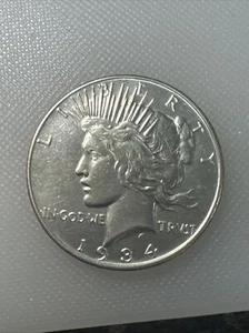 1934 D Peace Dollar TJ - Picture 1 of 2