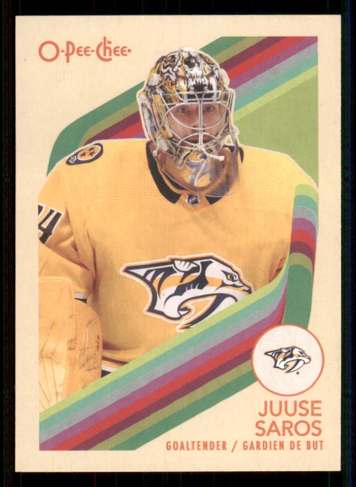 2023-24 O-Pee-Chee Retro #129 Juuse Saros - Image 1 of 2