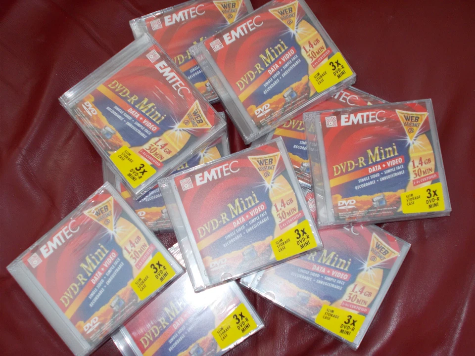 10 x 3 - DVD-R Mini DATA+Video von EMTEC - 1,4 GB (30 Min.) - Bild 1 von 1