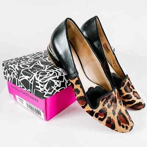 Diane Von Furstenberg • Canela Leopard Calf Hair Loafer Slipper Flats Sz 7 - Picture 1 of 9