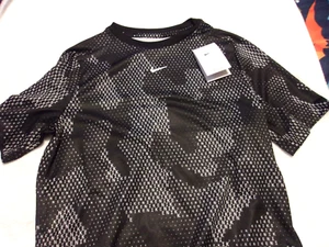 NWT Nike dri fit T, Kids XL, black, Nike print in writing throughout, $35 - Picture 1 of 5