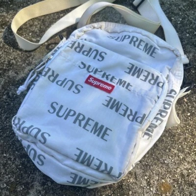 Vintage Supreme 3M  Repeat Shoulder Bag White FW16 Y2k Streetwear - Image 1 of 4