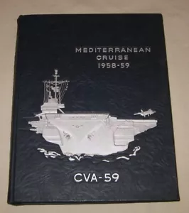 USS Forrestal CVA-59, 1958-59 Marine Kreuzfahrtbuch, Mittelmeer Kreuzfahrt - Bild 1 von 12