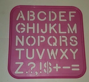 Tupperware Stencils Stencil Art ABC Alphabet Upper Case Letters Symbols - Picture 1 of 1