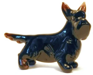 HAND MADE BLOWN "MURANO" GLASS COLLECTABLE SCOTTISH TERRIER DOG FIGURINE - Picture 1 of 8