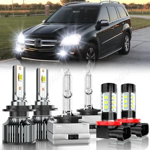 For Mercedes-Benz GL450 2010 LED HID Headlight High/Lo+Fog light Bulb Kit 6000K - Picture 1 of 21