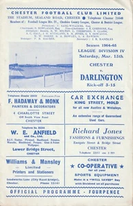 CHESTER v DARLINGTON 1964/65 DIVISION 4 - Picture 1 of 1