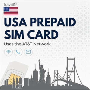 Karta SIM do USA Ameryki (AT&T) 22 GB i US-Allnet-Flat na 30 dni - Zdjęcie 1 z 1