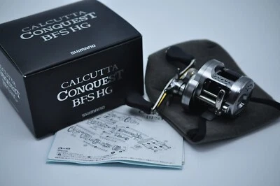 2017 Shimano Calcutta Conquest BFS HG 6.8:1 Gear Right Casting Reel VG+ W/Box - Image 1 of 4