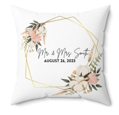 Regalo de Boda para Pareja Almohada Personalizada, Almohada Personalizada Decoración de Boda Foto 1 de 2
