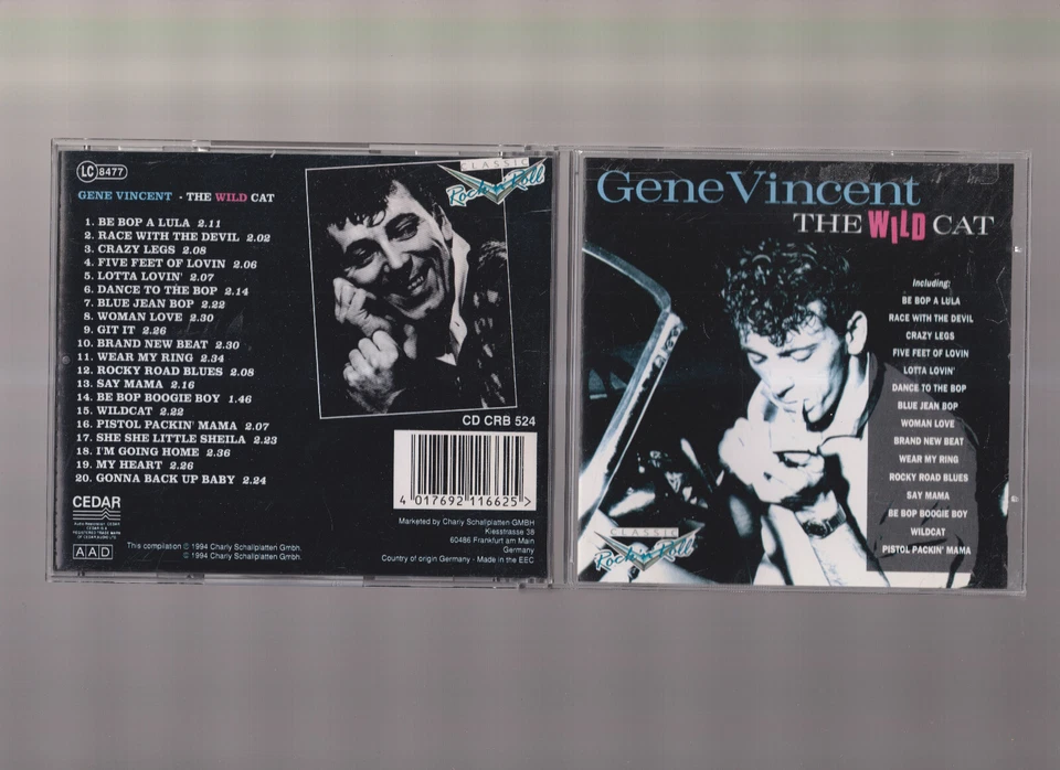 Gene Vincent - The Wild Cat (CD, 1994, Charly, Germany Import) #0125EM Foto 1 de 1