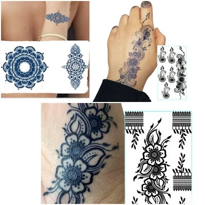 HIRAANI'S HENNA NATURAL Semi-Permanent Tattoo Jagua Gel Hand Black Henna Temporary Tattoo Mehndi