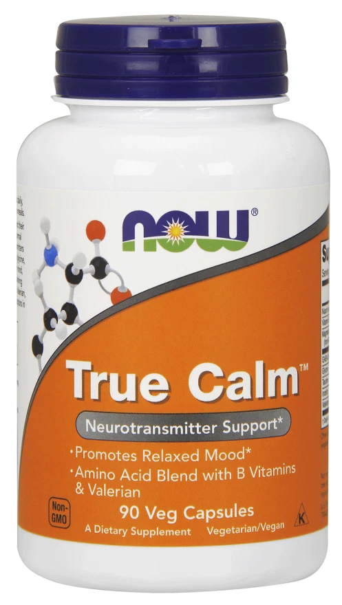 Now Foods, True Calm, 90 cápsulas vegetales, promueve el estado de ánimo relajado (07/2027) Foto 1 de 1