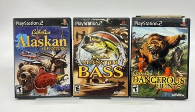 PS2 Cabela’s  Alaskan And Dangerous Hunt Hunter /Monster Bass Set Of 3! - Image 1 of 4