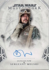 Tarjeta autógrafa Star Wars Masterwork 2018, Duncan Pow (Sargento Melshi) A-DP - Imagen 1 de 2