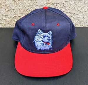 Vintage UConn Huskies Logo Athletic Snapback Hat University Connecticut Big Lett - Picture 1 of 5