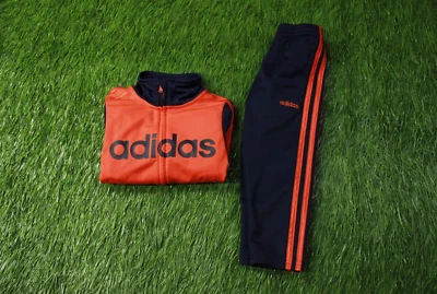 ADIDAS оригинальный мальчиков KIDS молодой повседневный трек Топ куртка и брюки размер 3T - Изображение 1 из 4