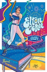Póster de concierto enmarcado de Elton John 2023 en Los Ángeles - Imagen 1 de 2
