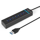 USB Hub, 7 Port USB 3.0 Hub LED Tragbar Hochgeschwindigkeitskompatibel für 9581