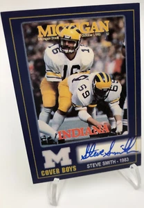 TK LEGACY STEVE SMITH AUTO Card M Cover Boys  1983 Indiana  MICHIGAN WOLVERINES - Picture 1 of 8