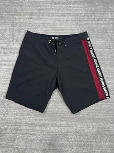 Former Reverb Tape Board Shorts Men’s 32 Black Logo Swim Trunks - Picture 1 of 10