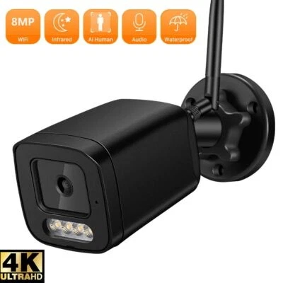 4K 8MP IP Camera H265 Bullet Wireless WIFI Outdoor Video Security CCTV SmartCam - Image 1 of 4