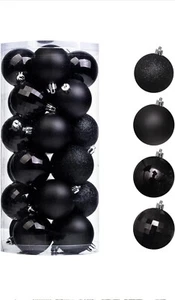 Ornaments- Black- 24pcs - Picture 1 of 2