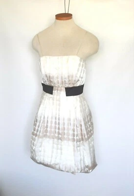 Vestido de fiesta Max & Cleo blanco sin tirantes, talla 6 RP $168,00. Foto 1 de 4