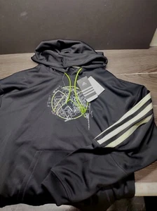 Adidas MENS M Donovan Spider Mitchell Issue 3 XBox Basketball Black HOODIE - Picture 1 of 8