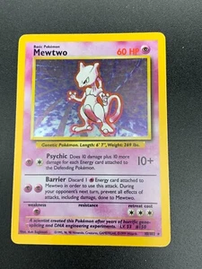 Mewtwo - 10/102 - Holo Rare Base Set Unlimited  Pokemon 1999 Nm - LP - Picture 1 of 3