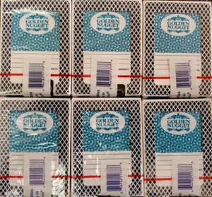 Bee Playing Cards Used GOLDEN NUGGET NV 6 packs (With Cut Corner's) Sealed - Picture 1 of 6