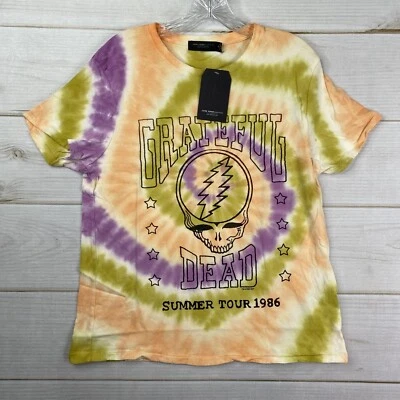 Junk Food Grateful Dead верхний женщин M графический футболка галстук краситель Summer Tour 1986 новый с Ярлыками - Изображение 1 из 4