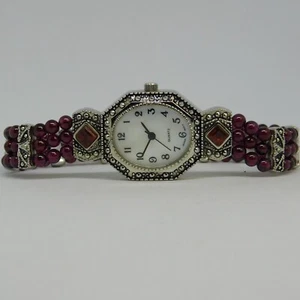 Silver Tone Quartz Analog Women's Watch Sz. 6 1/2" New Battery - Picture 1 of 10