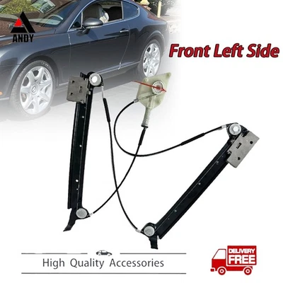 Regulador de ventana lateral delantero izquierdo para Bentley Continental GT 2003-2006 2007 cupé Foto 1 de 4