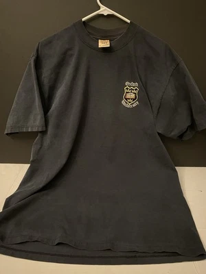 Camiseta vintage años 90 Oxford University bordado escudo para hombre XL descolorida negra Foto 1 de 4