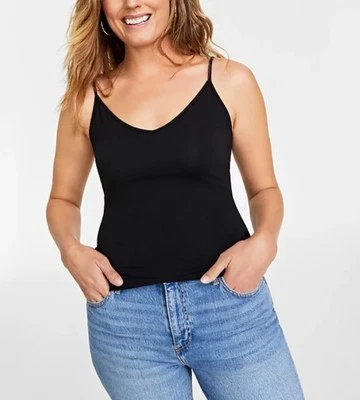 Top camisola modal On 34th para mujer cuello en V negro profundo talla L Foto 1 de 4