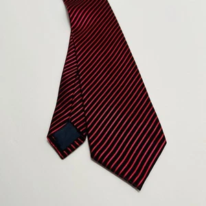 Cravatta uomo Clover righe diagonali marrone brillante e nero formale elegante - Foto 1 di 9