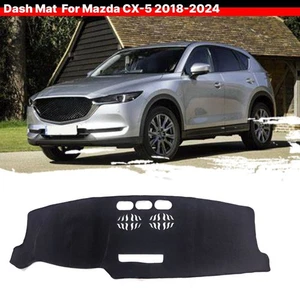 Car Dash Mat Dash Mat Cover Dashboard Sun Pad Black For Mazda CX-5 2018-2024 - Foto 1 di 5