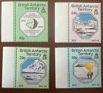 BAT 2007 Año Geofísico Internacional 1957-58 Set 4 MNH Antártida Scott #364-67 Foto 1 de 2