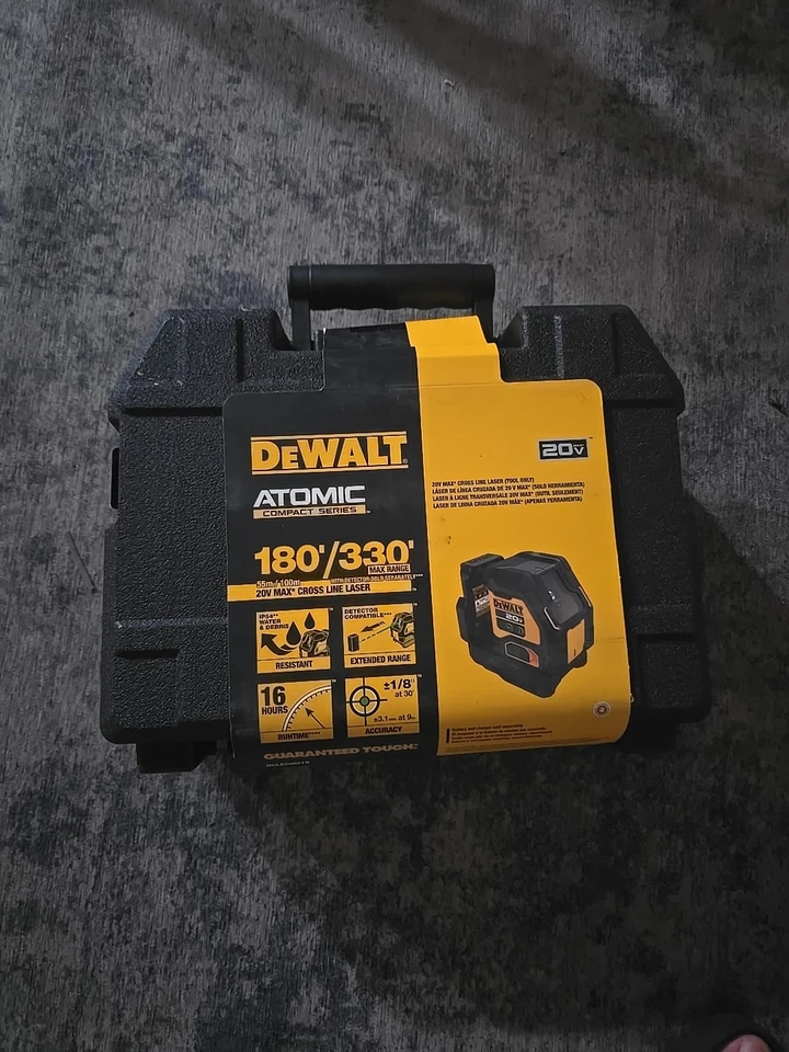 DEWALT DCLE34021B 20V MAX Láser Inalámbrico Línea Cruzada Verde (Solo Herramienta) Totalmente Nuevo Foto 1 de 1
