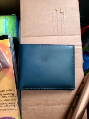 Pierre Cardin Leather Bifold Wallet Blue Ultra Thin - Image 1 of 4