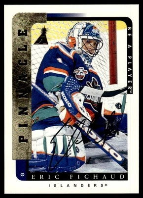 1996-97 Pinnacle Be a Player Autographs Eric Fichaud Auto New York Islanders - Image 1 of 2