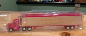 Camiones raros N Stuff 1/87 rosa Kenworth T660 cabina corta con remolque refrigerado cromado nuevo en caja - Imagen 1 de 4